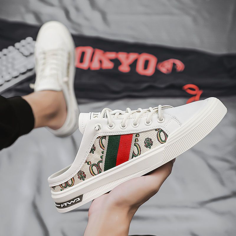 Giày Nam Phong Cách Mới 2024, Giày Nửa Trượt Hợp Thời Trang Không Gót