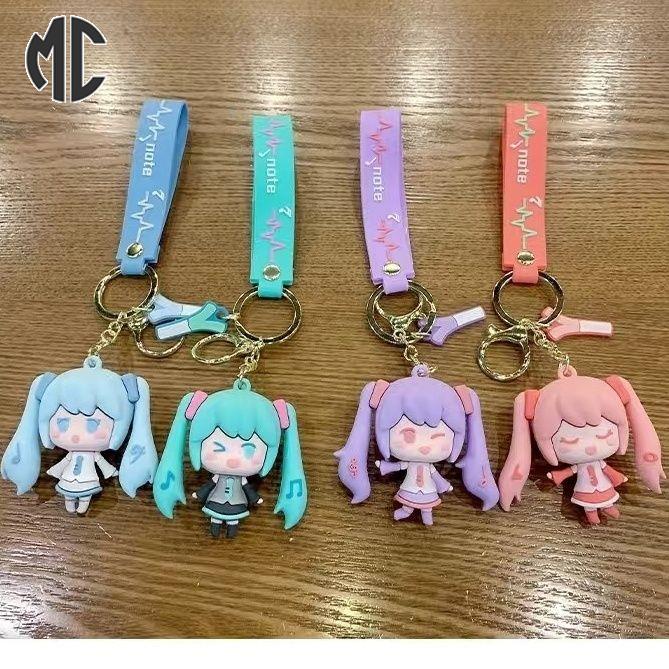 Búp Bê hatsune miku kagamine rin len megurine luka Bằng Silicon Treo Túi Xách / Móc Khóa Xe Hơi