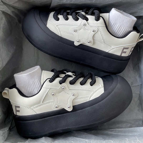 Giày Bánh Mì Tăng Chiều Cao Siêu Nhẹ Phong Cách retro Thời Trang Mới 2023 Cho Nữ