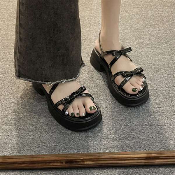 Sandal roman Thắt Nơ Phong Cách Mới 2023 Dành Cho Nữ