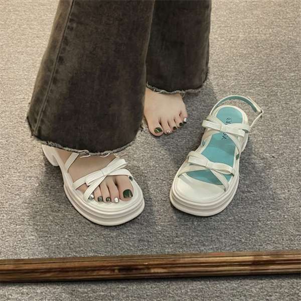 Sandal roman Thắt Nơ Phong Cách Mới 2023 Dành Cho Nữ