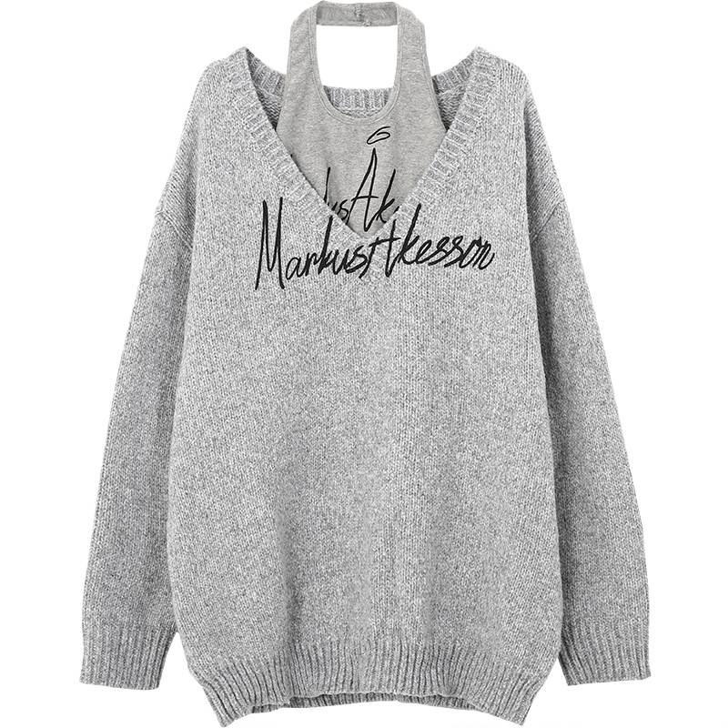 Áo sweater Dáng Rộng Hở Lưng Xinh Xắn Dành Cho Nữ