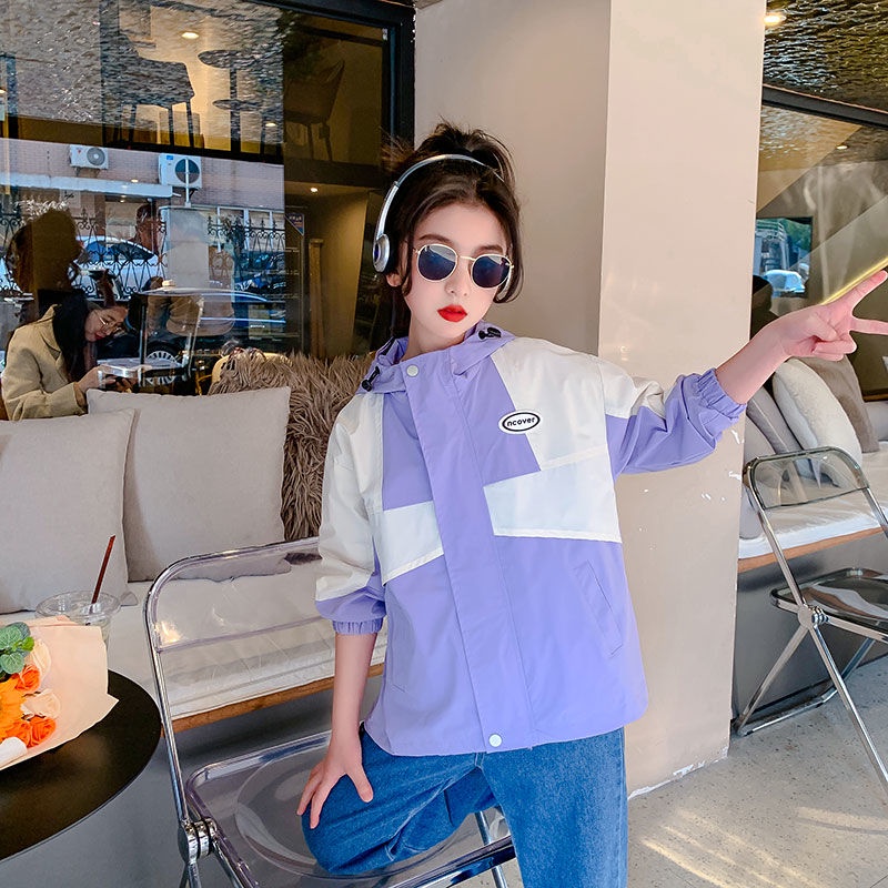Áo Khoác Thể Thao Có Mũ Trùm Phong Cách Mới Mùa Xuân Thu 2023 Cho Bé Gái