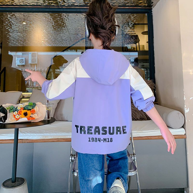 Áo Khoác Thể Thao Có Mũ Trùm Phong Cách Mới Mùa Xuân Thu 2023 Cho Bé Gái
