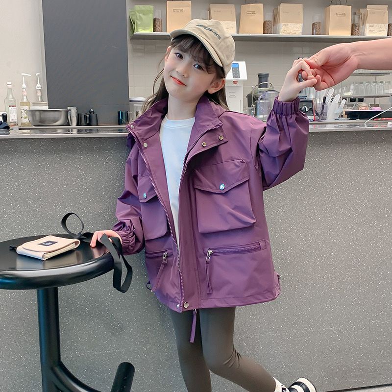 Áo Khoác Gió Thời Trang Xuân Thu 2023 Mới Mẻ Cho Bé Gái