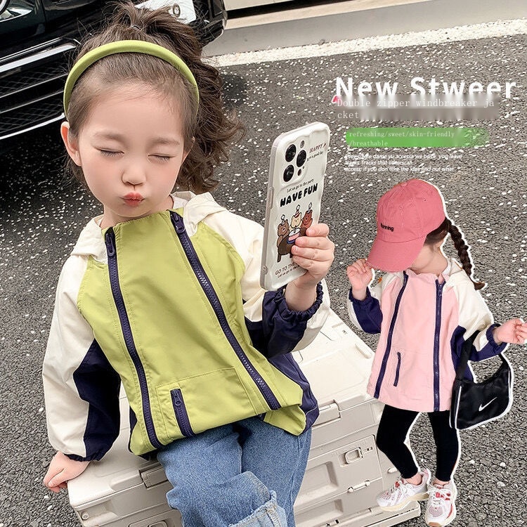 Áo Khoác Phong Cách Phương Tây Thời Trang Xuân Thu Cho Bé Màu Sắc