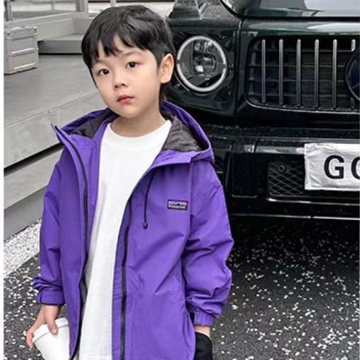 Áo Khoác Có Nón Màu Trơn Phong Cách Hàn Quốc Thời Trang Xuân Thu 2023 Mới Cho Bé Trai