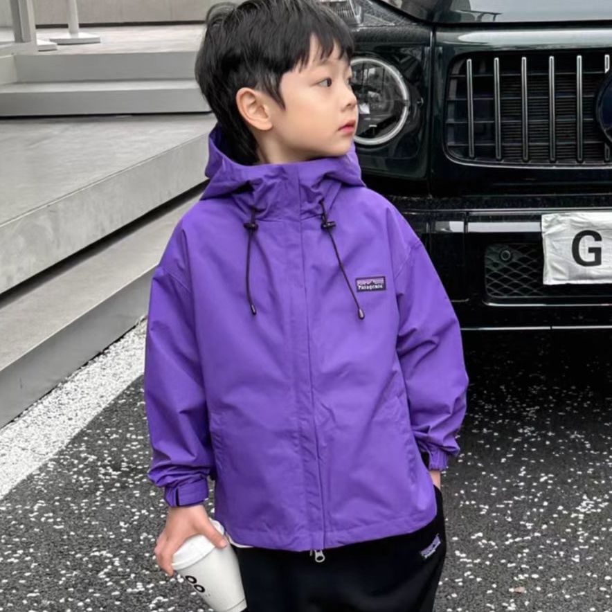 Áo Khoác Có Nón Màu Trơn Phong Cách Hàn Quốc Thời Trang Xuân Thu 2023 Mới Cho Bé Trai