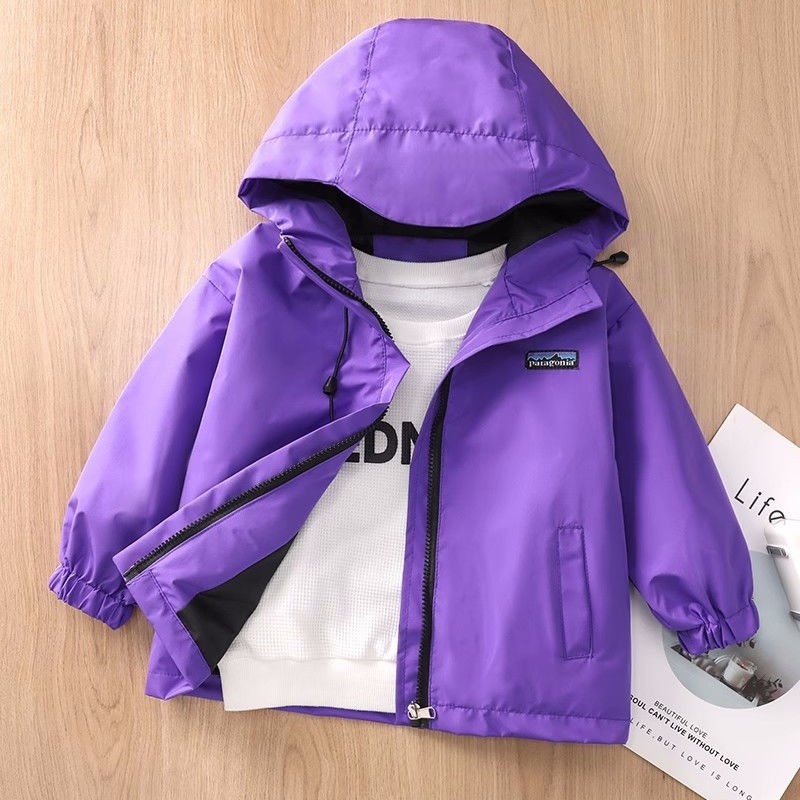 Áo Khoác Có Nón Màu Trơn Phong Cách Hàn Quốc Thời Trang Xuân Thu 2023 Mới Cho Bé Trai