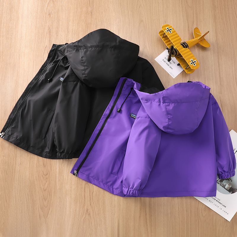 Áo Khoác Có Nón Màu Trơn Phong Cách Hàn Quốc Thời Trang Xuân Thu 2023 Mới Cho Bé Trai