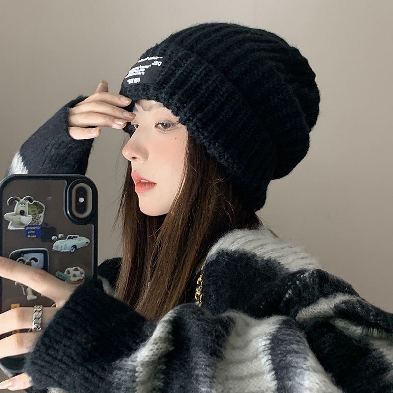 Mũ Len Dệt Kim Dày Dặn Ấm Áp Phong Cách Nhật Bản Dễ Thương Cho Nam Và Nữ