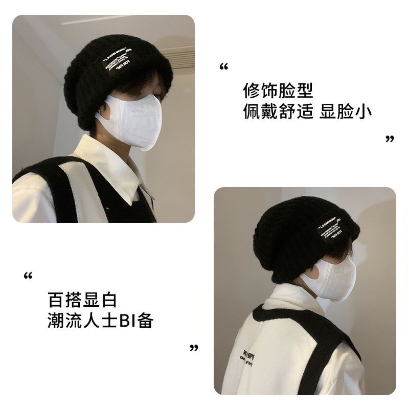 Mũ Len Dệt Kim Dày Dặn Ấm Áp Phong Cách Nhật Bản Dễ Thương Cho Nam Và Nữ