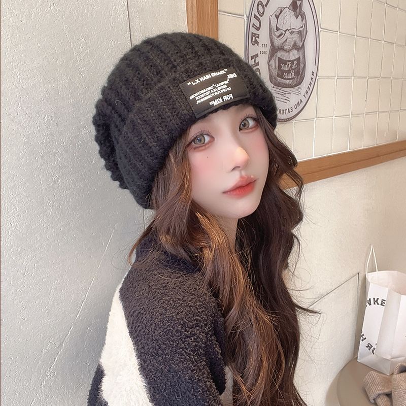 Mũ Len Dệt Kim Dày Dặn Ấm Áp Phong Cách Nhật Bản Dễ Thương Cho Nam Và Nữ