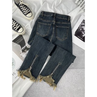 Quần jeans nữ lưng cao dáng ôm thời trang cá tính