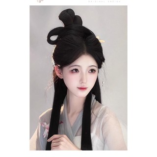Hanfu Tóc Giả Cổ Trang Phục Tóc Giả Một Mảnh Túi Tóc Ming Made Bun Đệm Túi Tóc