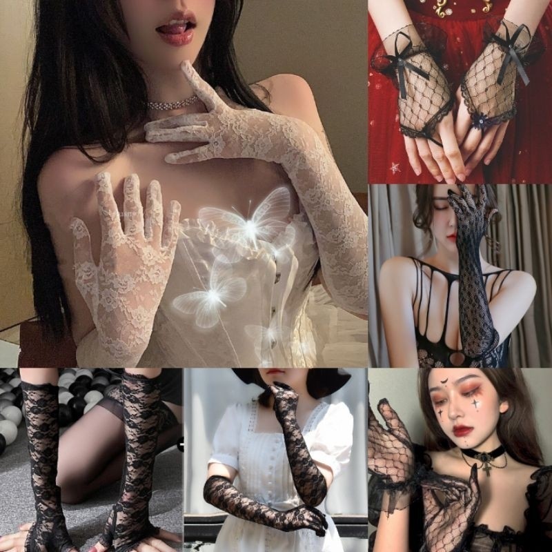 Găng Tay Ren Sang Trọng Cosplay 2 Kiểu FF049 Gợi Cảm