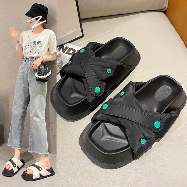 Dép sandal nữ dép lê thời trang dễ phối đế dày đan chéo