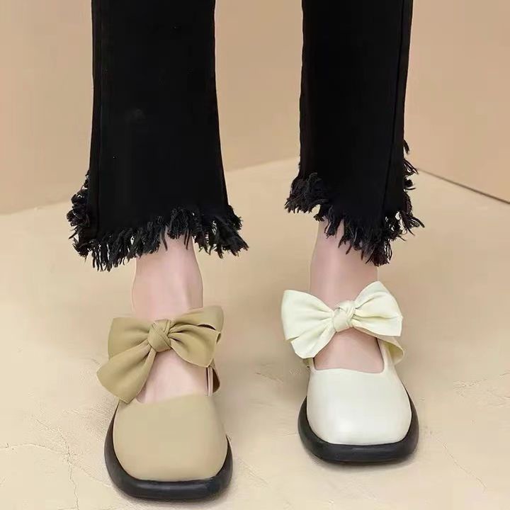 Dép Mũi Vuông Thiết Kế Mới Đáng Yêu Thời Trang Dễ Phối Đồ Dễ