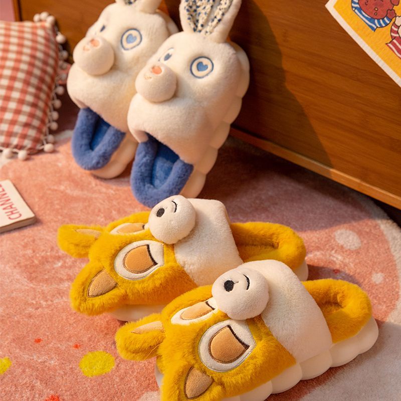 Dép Bông Đi Trong Nhà Hình Hoạt Hình Xinh Xắn Cho Nữ