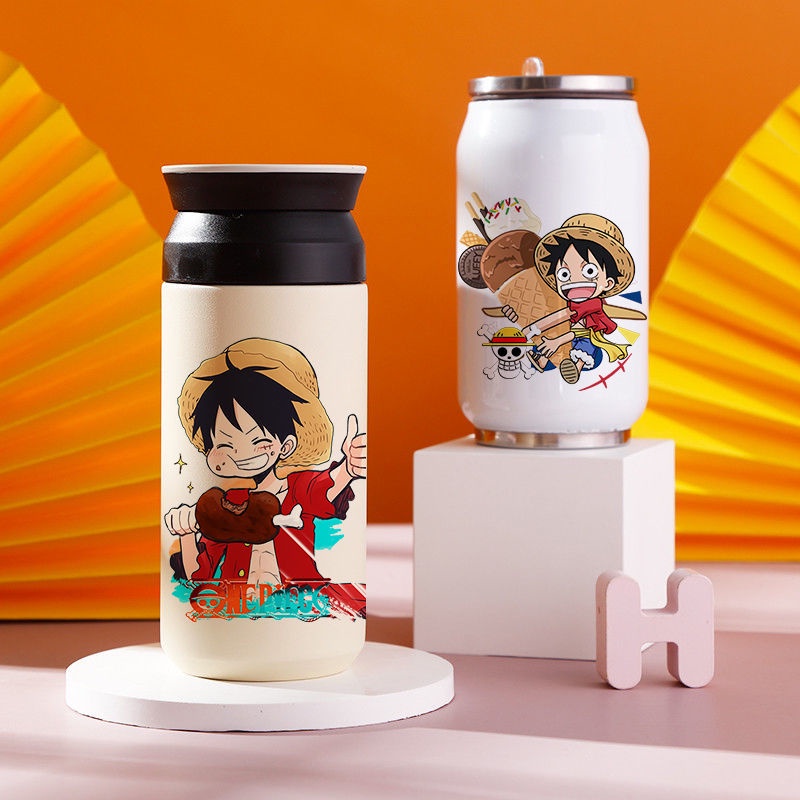T Cốc Nước Cách Nhiệt Hai Chiều Họa Tiết Hoạt Hình one piece luffy Nhật Bản acg Cho Học Sinh