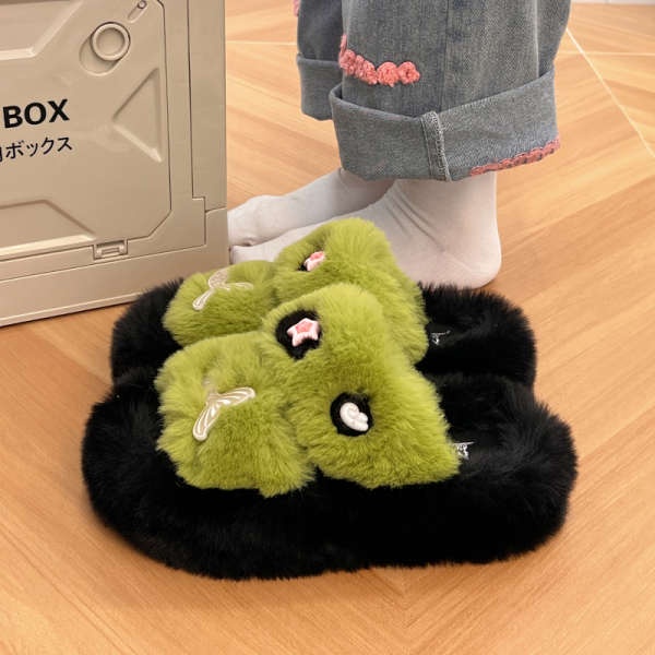 Dép Lông Đế Dày Kiểu Đuôi Cá Phối Dễ Thương Thời Trang 2023