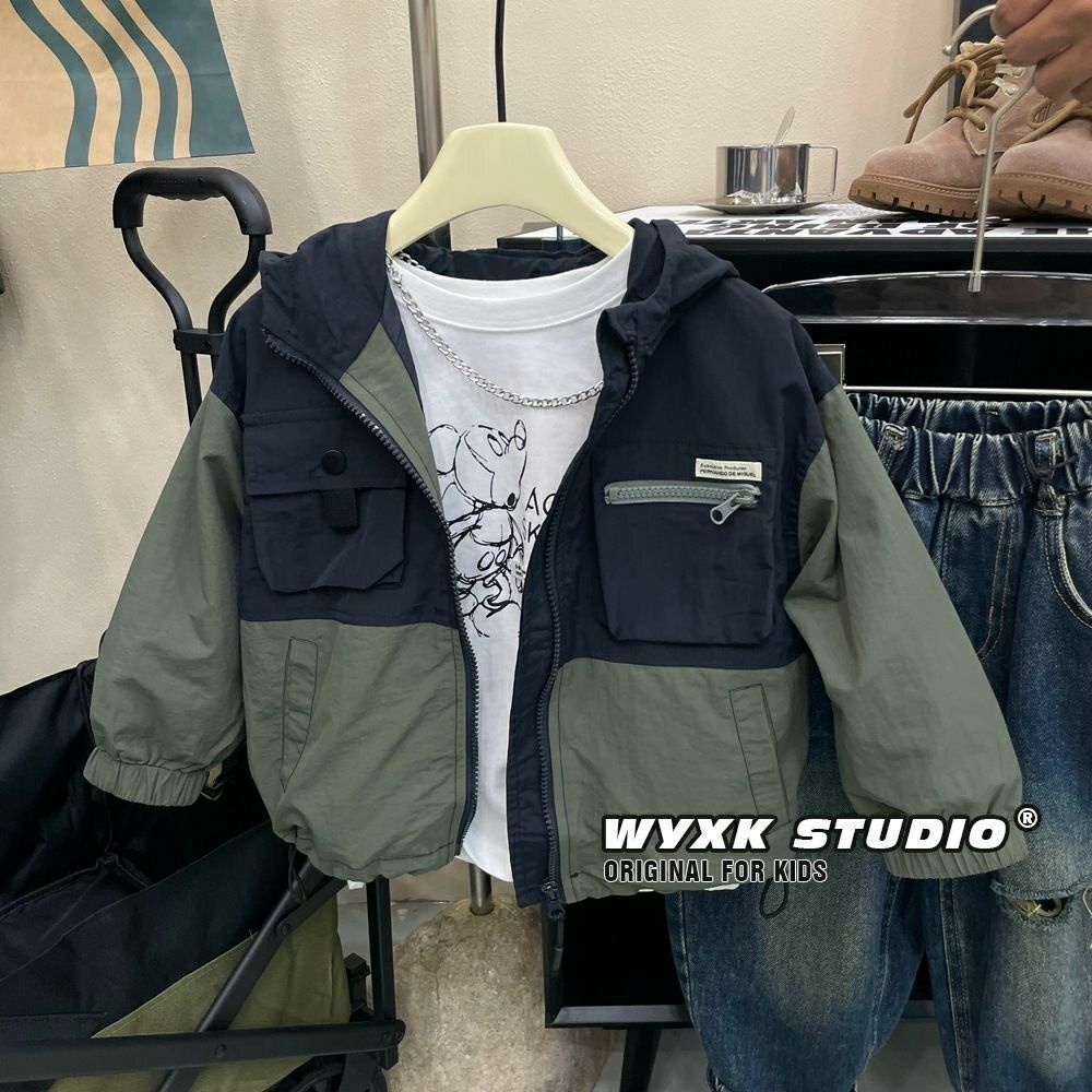 Áo Khoác Mỏng Có Mũ Trùm Thời Trang Xuân Thu 2023 Mới Dành Cho Bé Trai