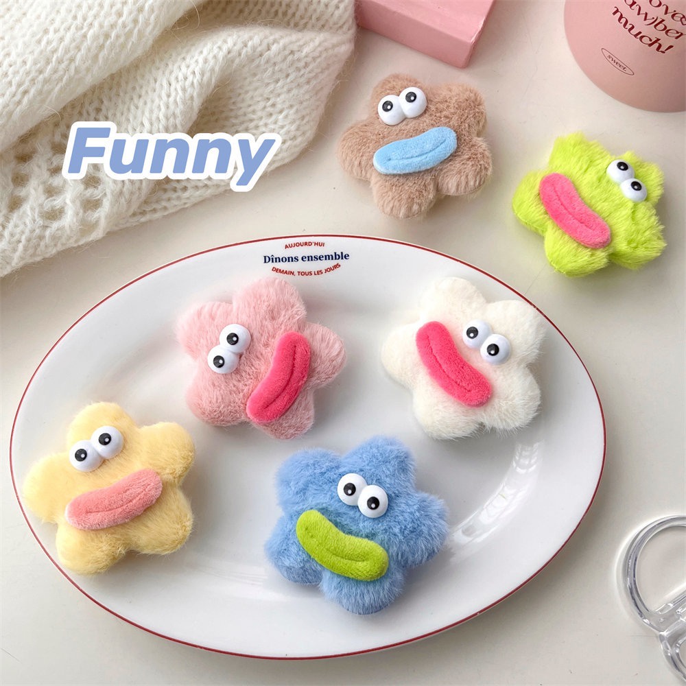 Kẹp Tóc Càng Cua Hình Hoa Vải flannel Cho Bé Gái
