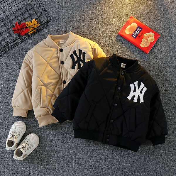Quần áo mùa thu và mùa đông cho bé trai Hàn Quốc 2023 Quần áo bóng chày trẻ em phong cách phương Tây mới
