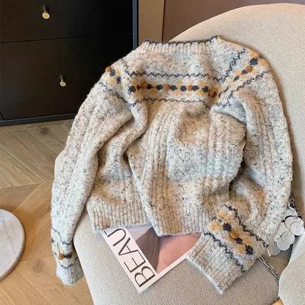 Áo khoác thom browne áo len thom browne Gió lười, áo khoác sáp mềm mại, áo thêu rộng rãi mùa thu đông, áo len siêu ưa cao cấp, áo cardigan dệt kim màu xám nữ