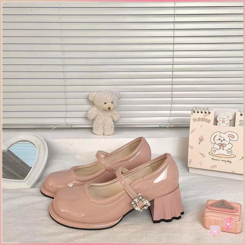 Mary jane Giày Cao Gót Đế Dày Kiểu Dáng Hợp Thời Trang