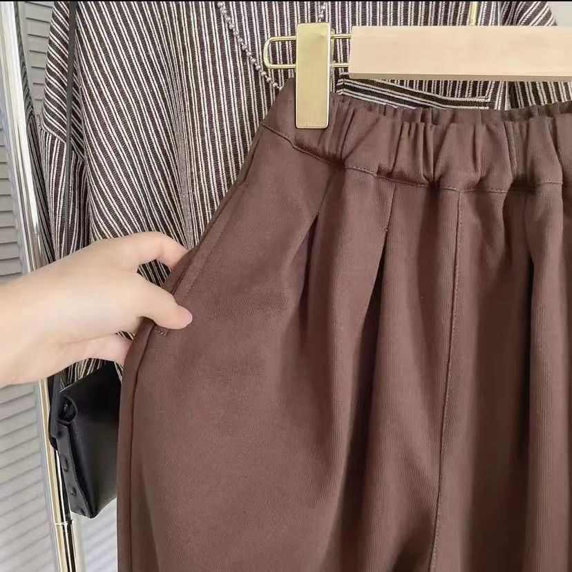 Bộ Áo Sweater Kẻ Sọc + Quần Dài Thời Trang Xuân Thu Phong Cách Hàn Quốc Cho Bé Trai Và Gái