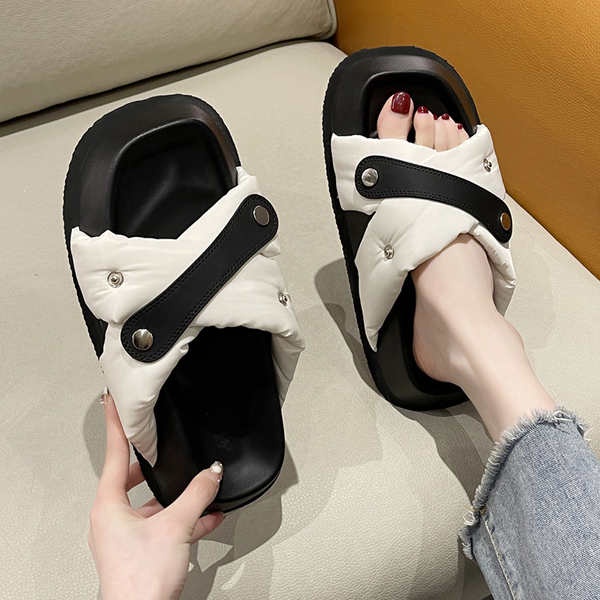 Dép sandal nữ dép lê thời trang dễ phối đế dày đan chéo