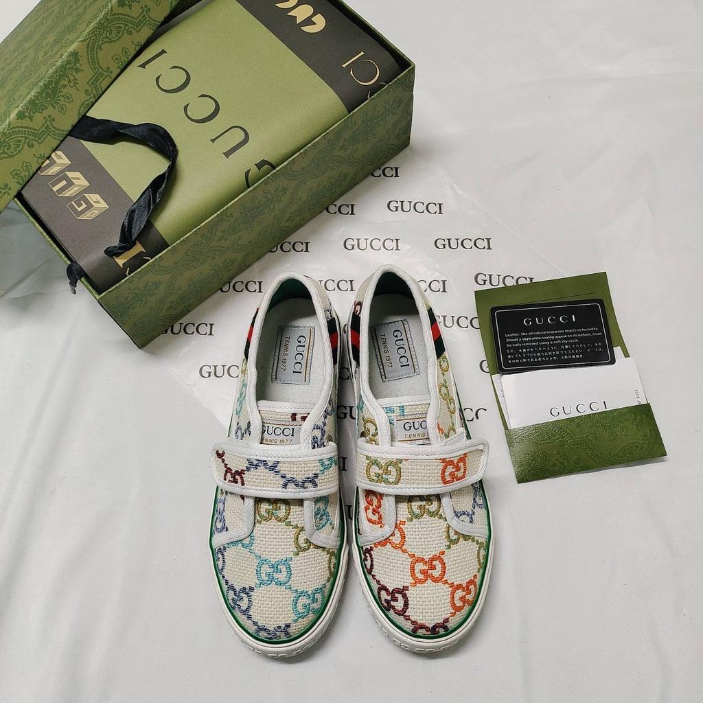 Giày Lười denim Khóa Dán Thêu Họa Tiết Cho Nam Và Nữ