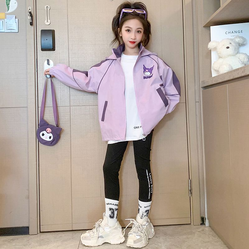 Áo Khoác Có Mũ Trùm Phong Cách Mới Mùa Xuân Thu 2023 Cho Bé Gái