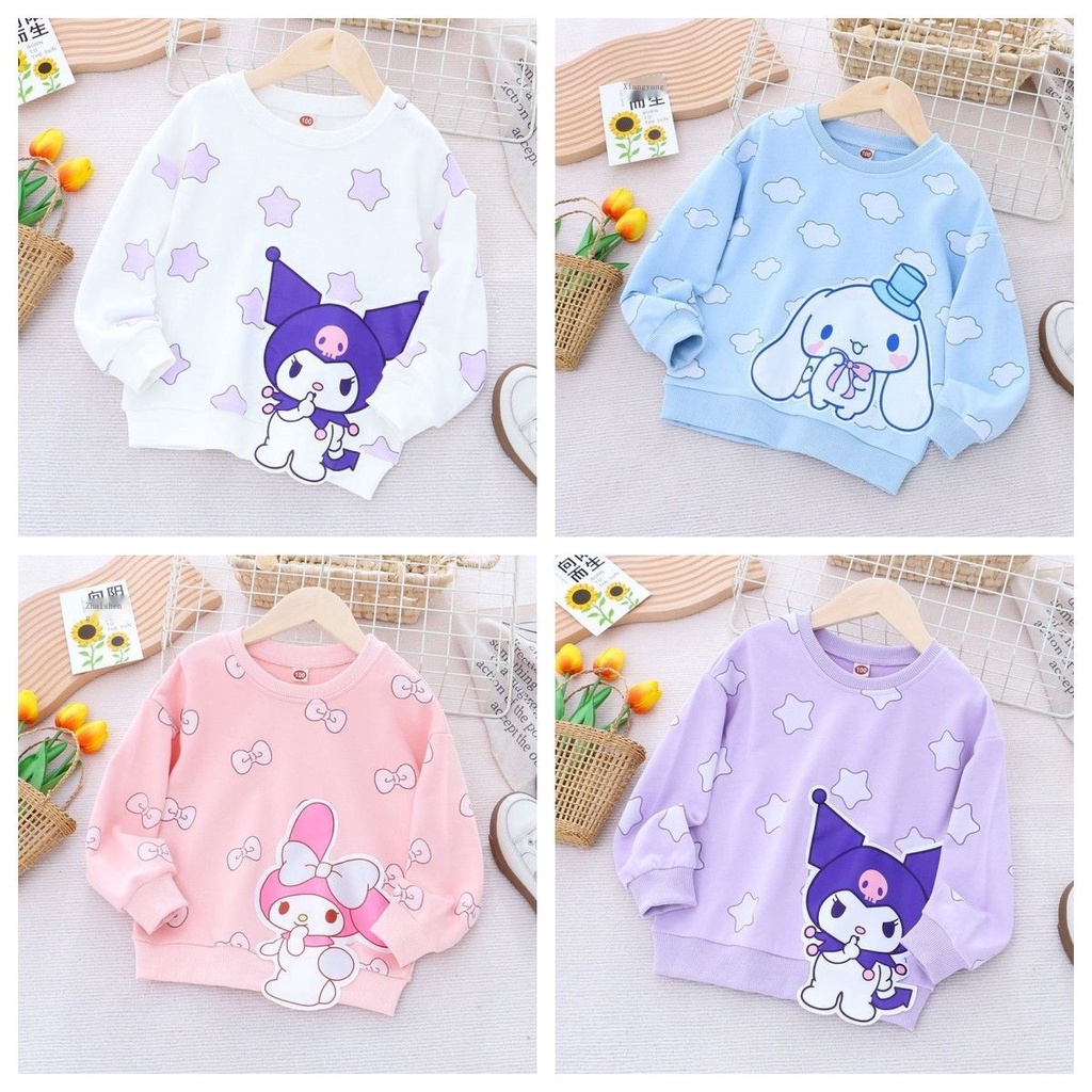Kuromi Áo sweater Thời Trang Xuân Thu 2023 Cho Bé Gái