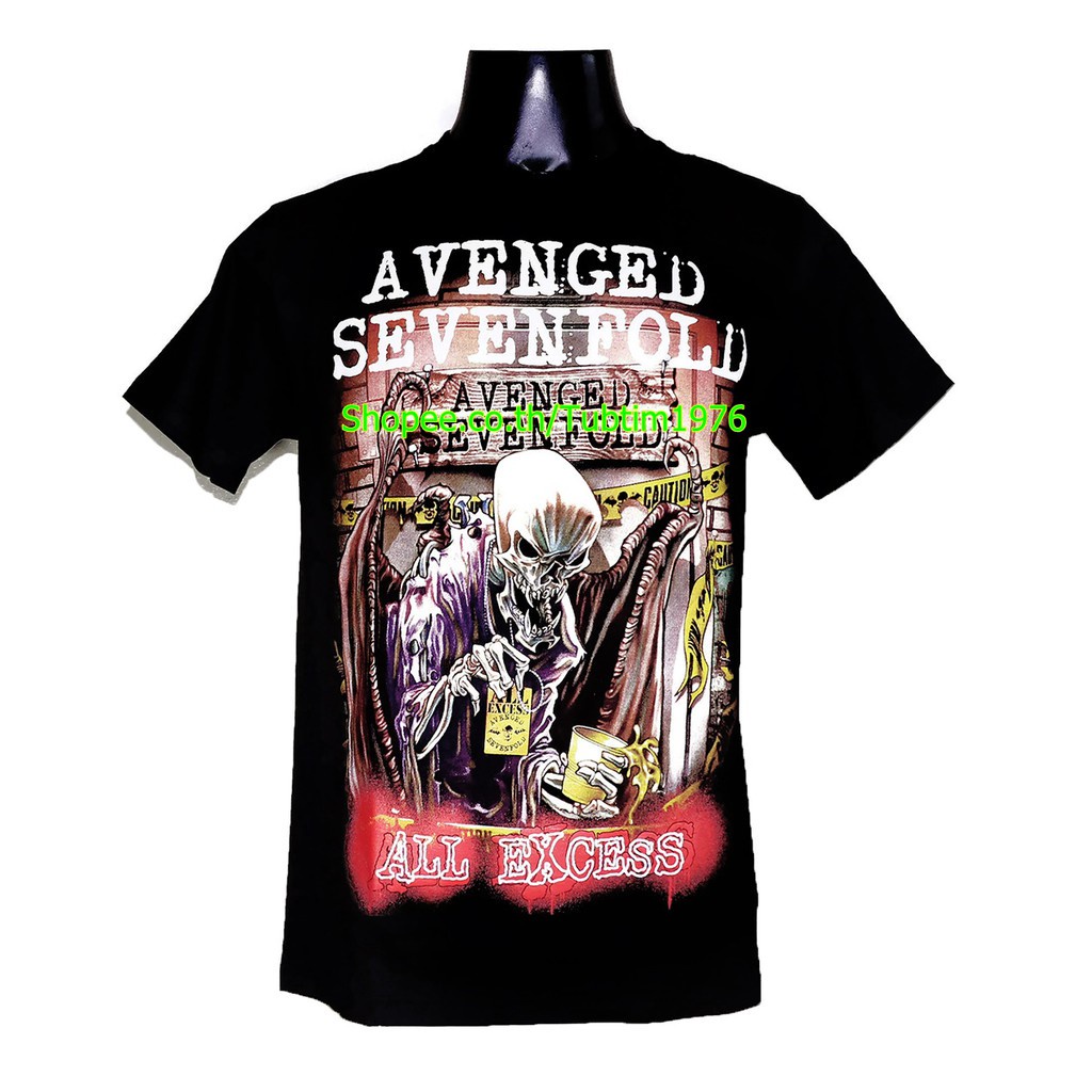Avenged Sevenfold A7X All Excess Reaper Graphic Band Đen A7x1141