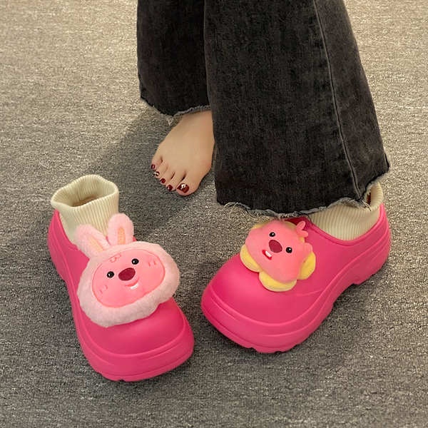 Giày boot đi tuyết đế dày chống trượt chống nước họa tiết hoạt hình