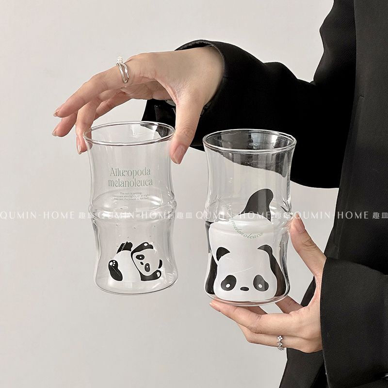 Ly Uống Nước Bằng Tre Họa Tiết Gấu Trúc Dễ Thương Kính