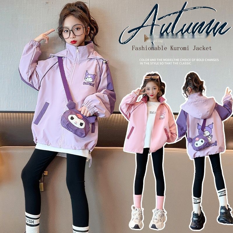 Áo Khoác Có Mũ Trùm Phong Cách Mới Mùa Xuân Thu 2023 Cho Bé Gái