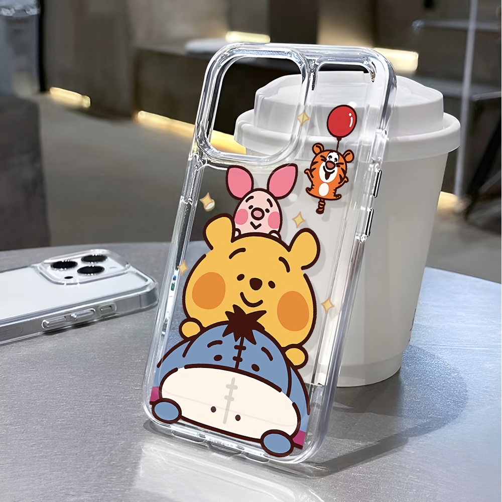 Ốp Điện Thoại Trong Suốt Họa Tiết Hoạt Hình winnie the pooh Dễ Thương Cho iphone 15 pro max 11 14 13 12 7 8 plus x xr xsmax