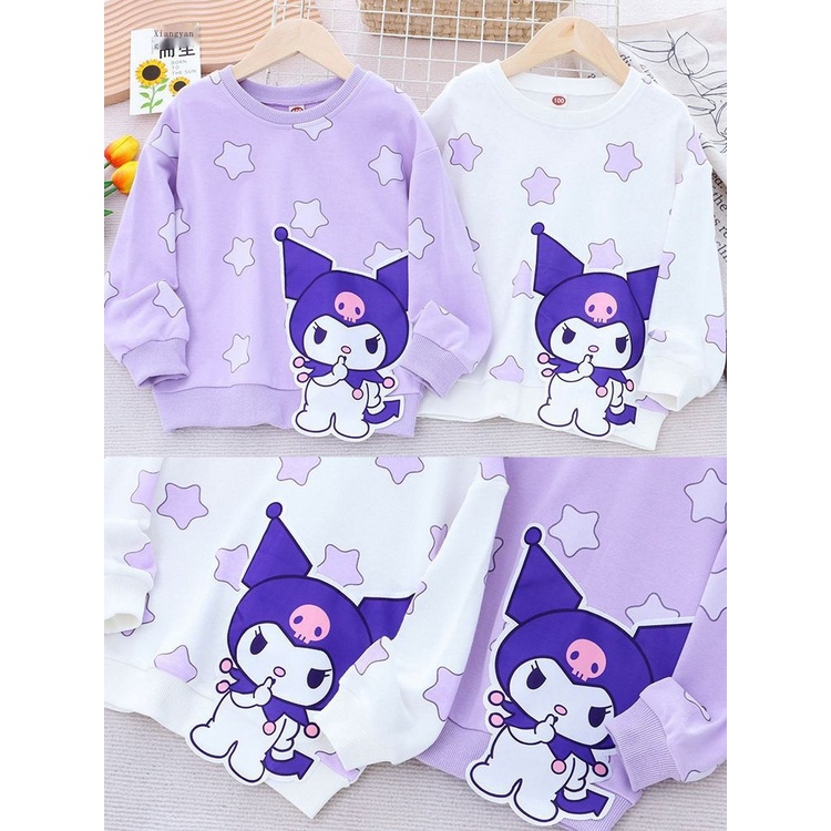 Kuromi Áo sweater Thời Trang Xuân Thu 2023 Cho Bé Gái