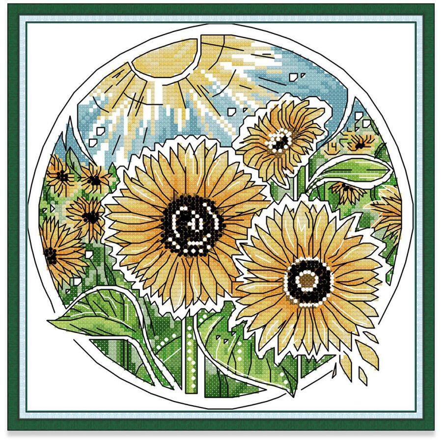 Tranh thêu chữ thập Đơn giản Hoa Bộ thêu chữ thập, Vải in Vải không in 14CT 11CT