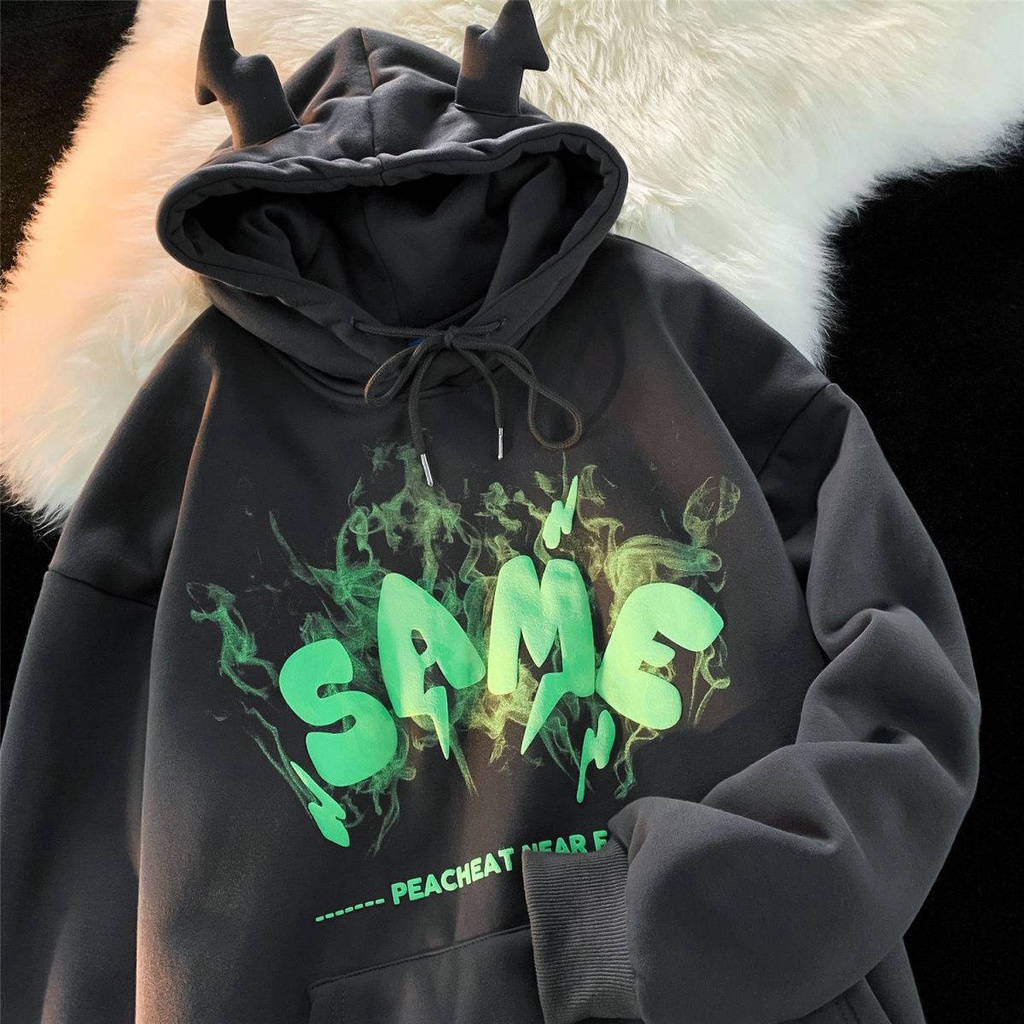 O kho C Áo hoodie Lót Lông Cừu Dày Dặn Thiết Kế Cao Cấp Thời Trang Mùa Đông Cho Cặp Đôi Nam Nữ