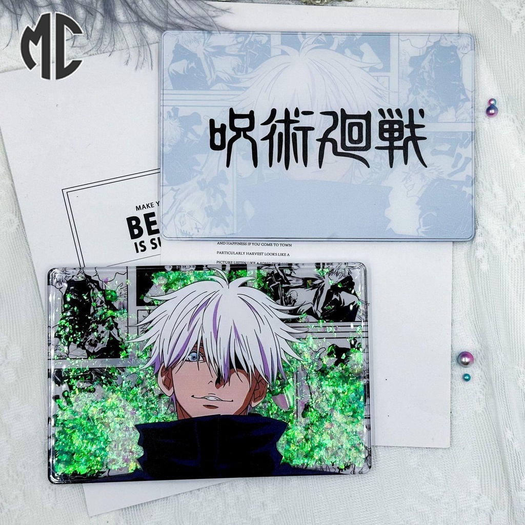 Thẻ Trò Chơi Đăng Ký Cầu Thủ jujutsu Koisen gojo satoru Kích Thước Lớn Có Cát Chảy  jujutsu kaisen gojo satoru Đứng