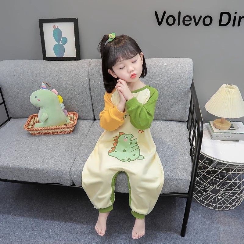 Bộ Đồ Ngủ Liền Thân Hình Khủng Long Hoạt Hình Dễ Thương Cho Bé