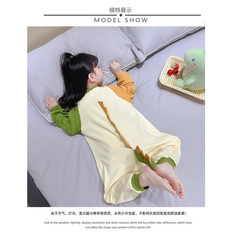 Bộ Đồ Ngủ Liền Thân Hình Khủng Long Hoạt Hình Dễ Thương Cho Bé