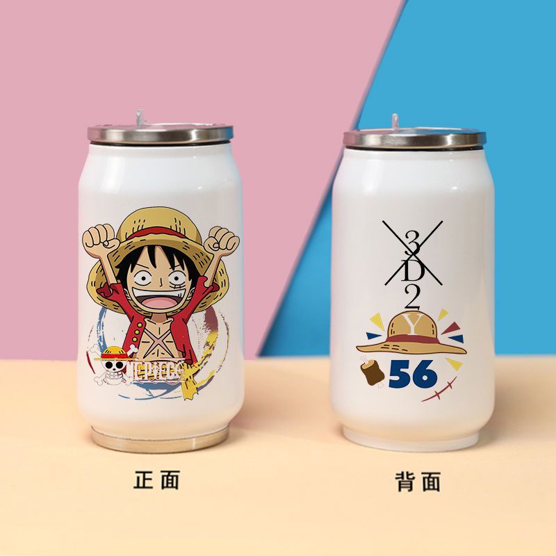 T Cốc Nước Cách Nhiệt Hai Chiều Họa Tiết Hoạt Hình one piece luffy Nhật Bản acg Cho Học Sinh