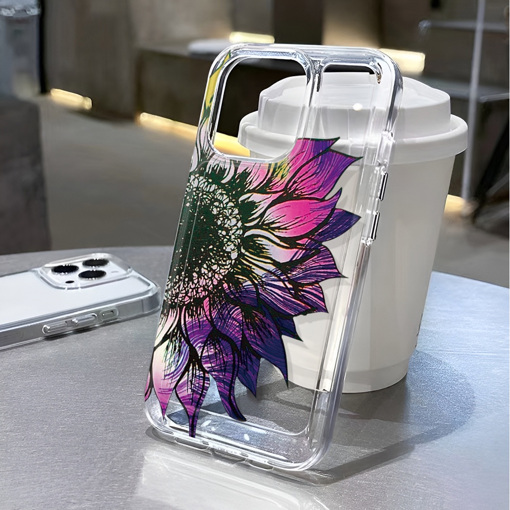 Trong Suốt Ốp Điện Thoại Chống Sốc Họa Tiết Hoa Cho iphone 15 pro max 14 11 13 12 7 8 plus x xr xsmax
