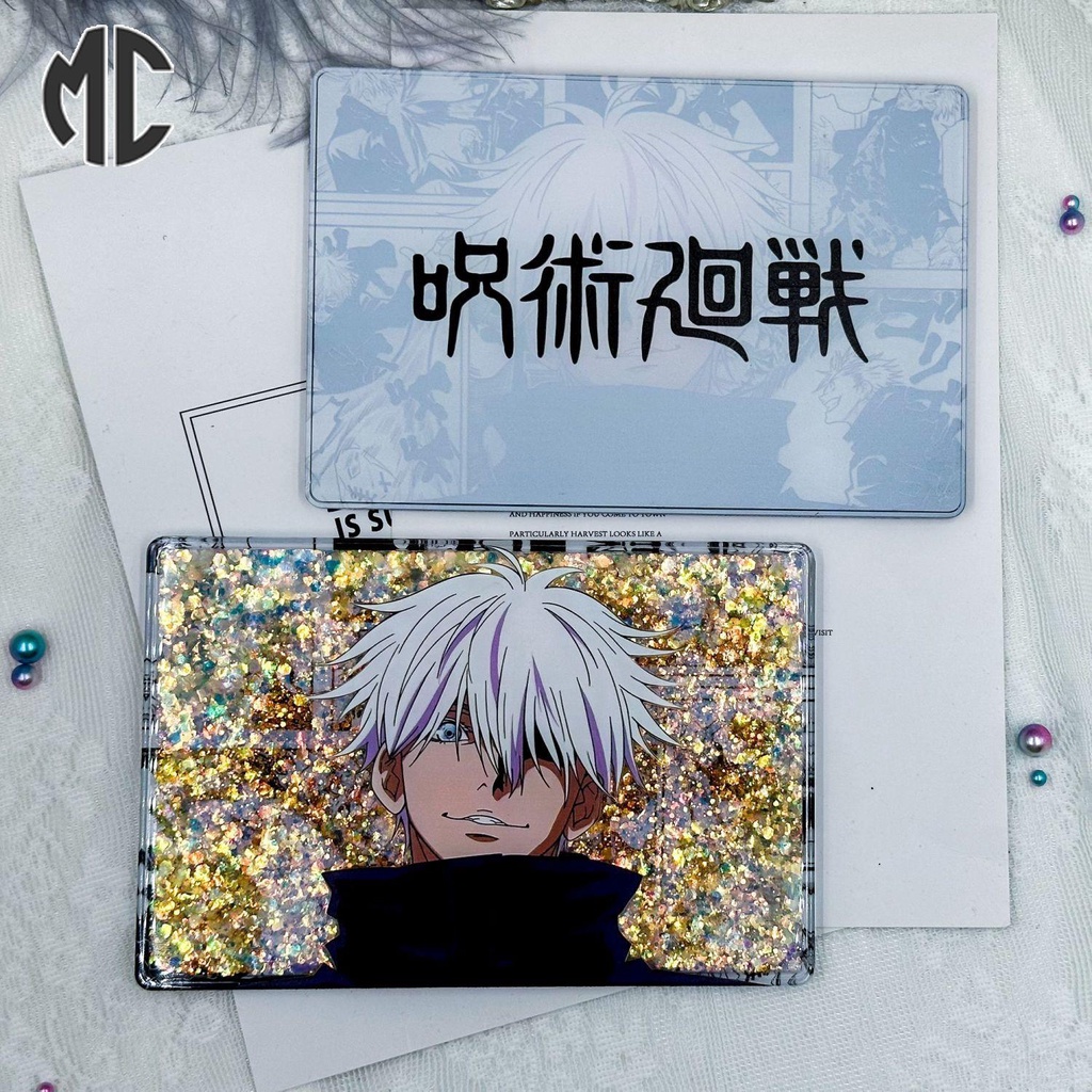 Thẻ Trò Chơi Đăng Ký Cầu Thủ jujutsu Koisen gojo satoru Kích Thước Lớn Có Cát Chảy  jujutsu kaisen gojo satoru Đứng