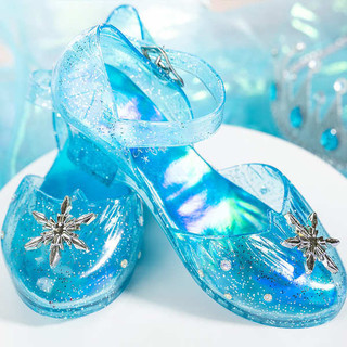 Giày sandal pha lê cao gót nữ frozen elsa công chúa bật sáng giày bé gái nhấp nháy thể hiện giày khiêu vũ